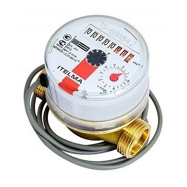 Импульсный счетчик горячей воды Ителма ГВС ДУ=15 L=80 без КМЧ 