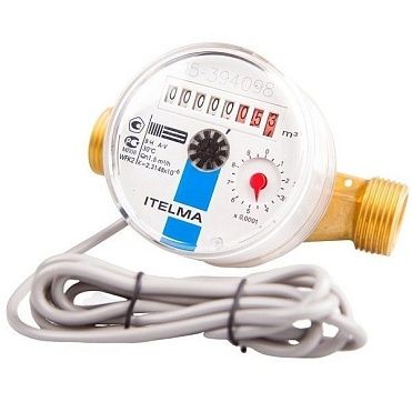 Импульсный счетчик счетчик холодной воды  ITELMA ХВС ДУ=15 L=80  без КМЧ 